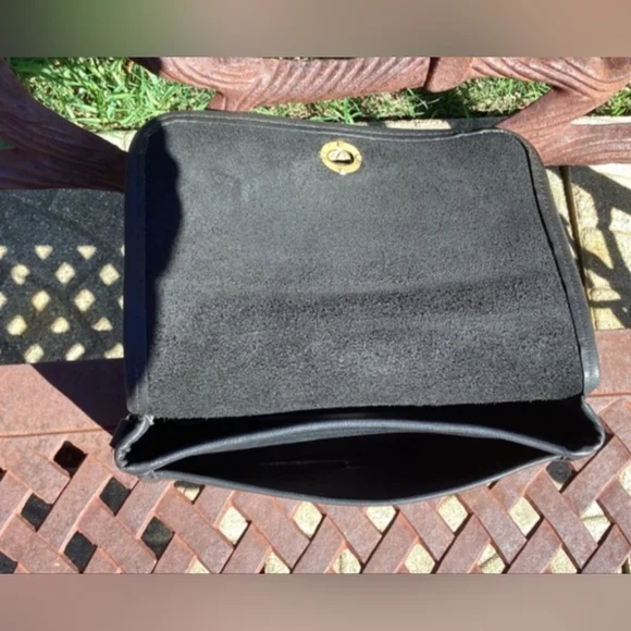 Vintage Coach Leather Penny Pocket Turn Lock Crossbody Bag - Picture 8 of 12